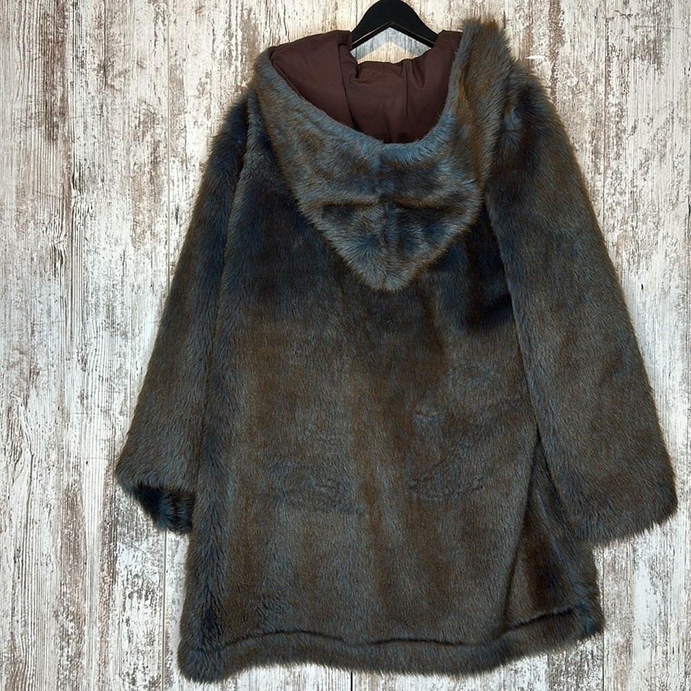 Ivan Grundahl Linea S Faux Fur reversible Coat size 36 - Picture 4 of 8